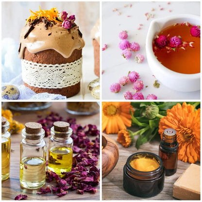 Dried Flowers, Natural Wedding Flower Herbs Kit for Soap Making, Candle 9/16 Bags Include Dried Lavender, Rose Petals, Jasmine