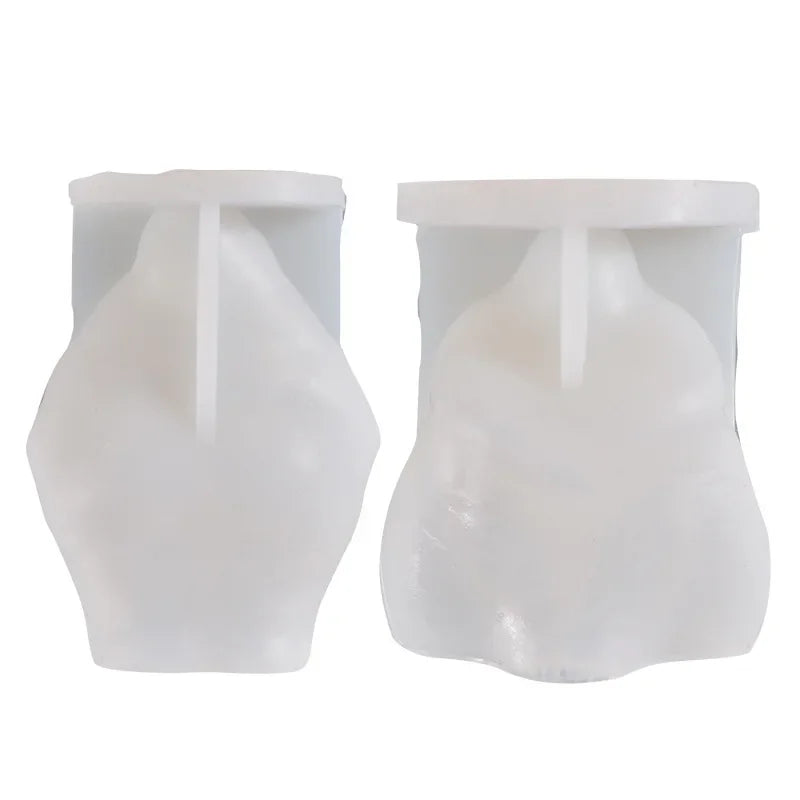 DIY Art Body Sculpture Silicone Candle Mold 3d Woman/Fat Man Portrait Candles Making Tool Hand Soap Plaster Resin Molds