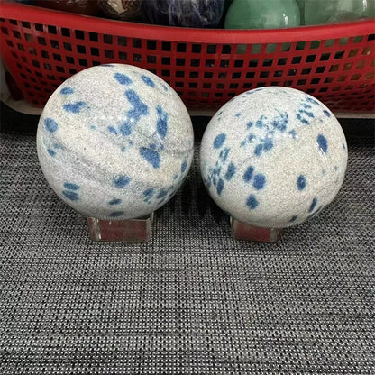 Natural Stone Poilshed Quartz K2 Crystal Gemstone Sphere Healing Gem Craft Reiki Decoration Ball
