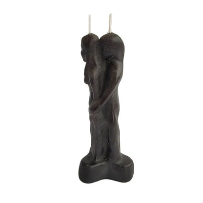 Figure Image Candle Man Holding Woman Shaped Candle, Love Couple Ritual Decorative Candles, Pink, Black, Red