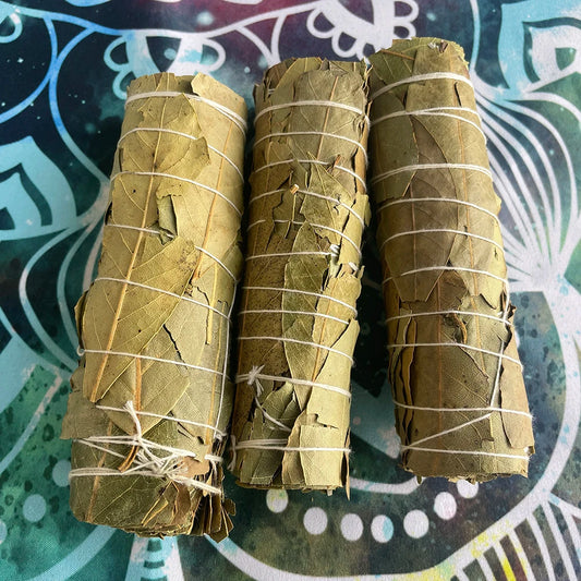 Bay Leaves Sage Smudge Stick Incense Sage - alternative Clesaning wand Smudging Kit stick 4" Bundle