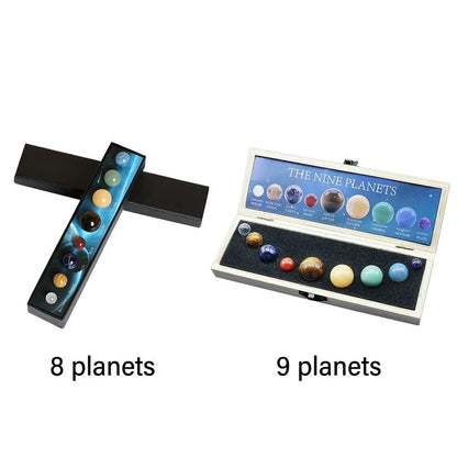 Natural Crystal 8 9 Planets Ball Solar Sun System Rock Quartz Stones Beads Healing Reiki Chakra Energy Sphere Galaxy Model Globe