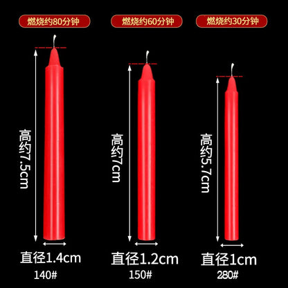 10pcs Small Red Candles Household Birthday Lighting Red and White Candles Valentine's Day Decoration Candles Home Decor Religiou