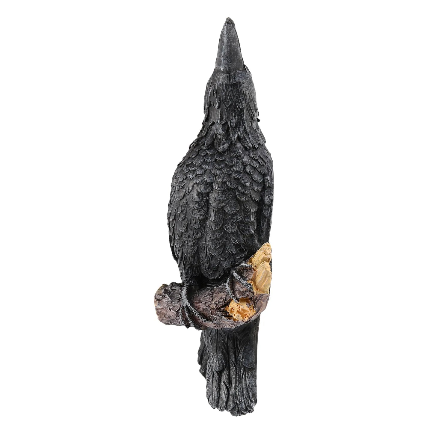 Raven Statue Fake Raven Resin Statue Bird Crow Sculpture Outdoor Crows Halloween Decor Creative Eauves Decoration
