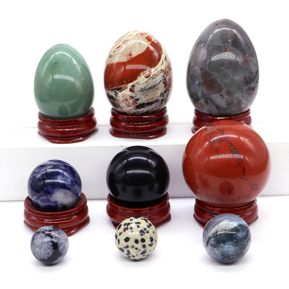 Wholesale Lot Random Natural Crystal Sphere Ball Egg Stone Quartz Polished Globe Desk Home Decoration Exquisite Souvenirs Gift