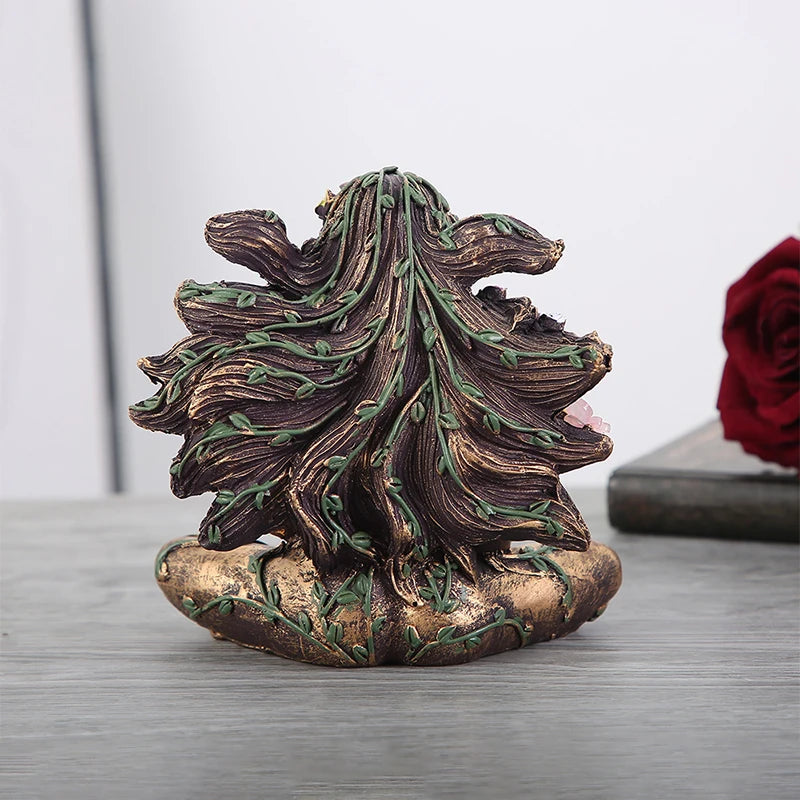 Mother Earth Statue Sculpture Gaia Goddess with Butterfly Resin Figurine Decoration Modern Crafts Home Office Tabletop Decor