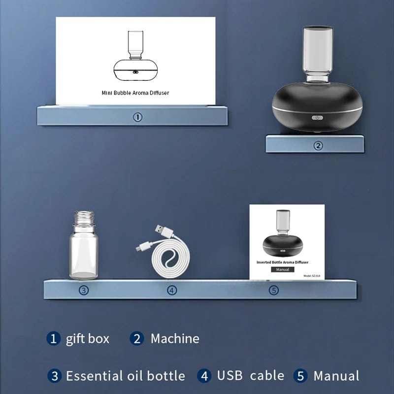 Essential Oil Diffuser Car Air Freshener Room Fragrance Aromatherapy Humidifiers Diffusers USB Automatic Spraying Scent Machine