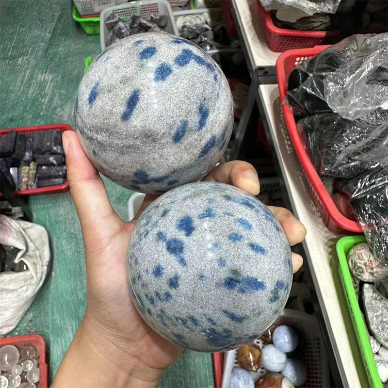 Natural Stone Poilshed Quartz K2 Crystal Gemstone Sphere Healing Gem Craft Reiki Decoration Ball