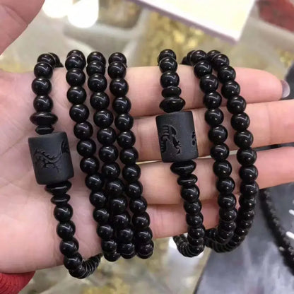 Natural Black Tourmaline Bracelet 6/8/10mm Stone Beads Bracelet Gem Stone Energy Multi-layer Bracelet Yoga Energy Women Men Gift