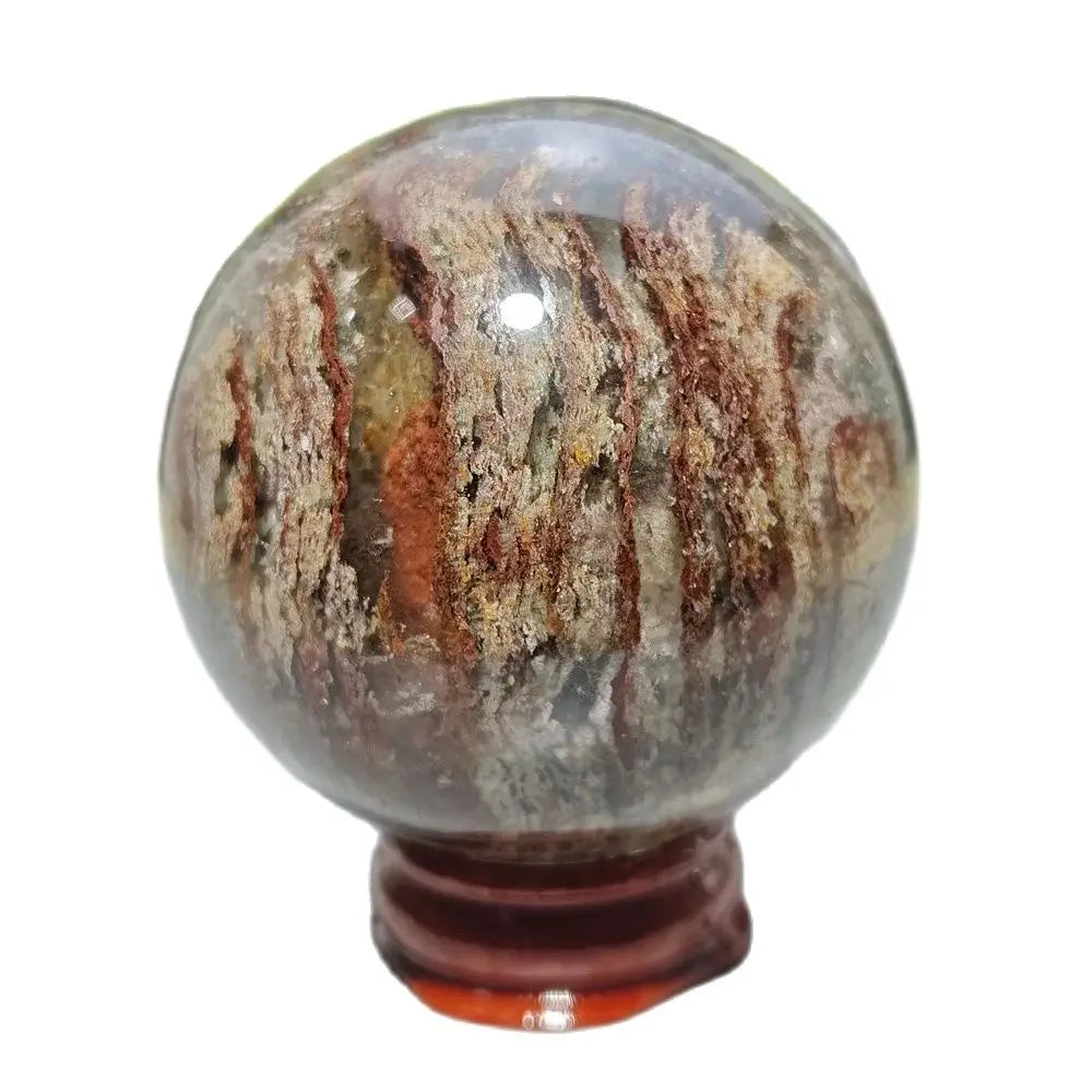 Ghost Phantom Crystal Ball, Natural Mineral Gem Specimen, Garden Quartz Sphere, Witchcraft, Spiritual Meditation, Healing Stone