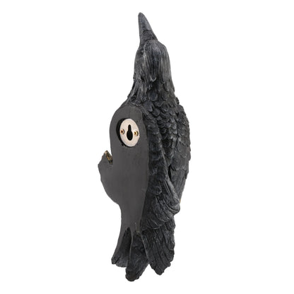 Raven Statue Fake Raven Resin Statue Bird Crow Sculpture Outdoor Crows Halloween Decor Creative Eauves Decoration