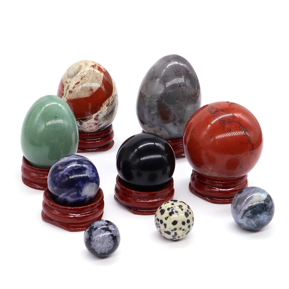 Wholesale Lot Random Natural Crystal Sphere Ball Egg Stone Quartz Polished Globe Desk Home Decoration Exquisite Souvenirs Gift