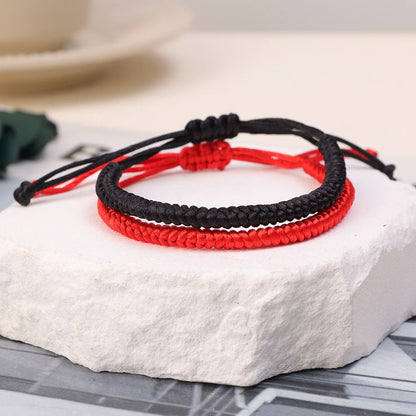 2-12pcs Lucky Red String Bracelet for Couple Good Luck Amulet for Success Rope Evil Eyes Braided Wristband Handmade Jewelry Gift