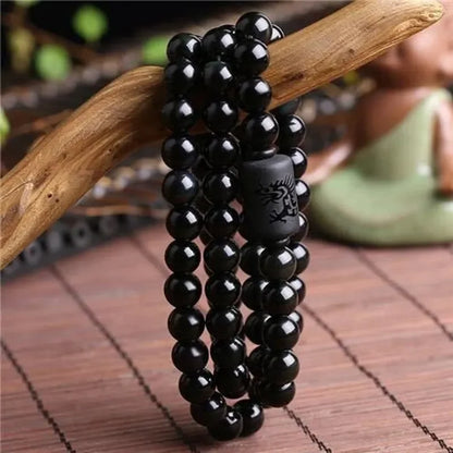 Natural Black Tourmaline Bracelet 6/8/10mm Stone Beads Bracelet Gem Stone Energy Multi-layer Bracelet Yoga Energy Women Men Gift