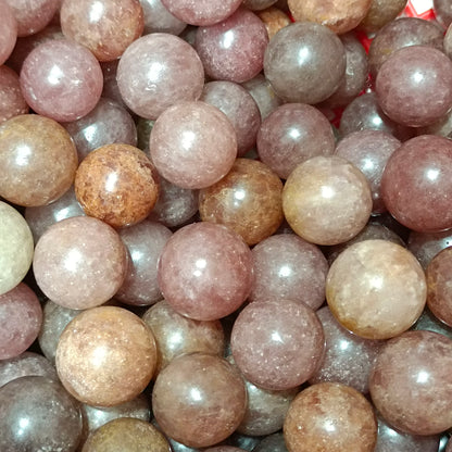 1pc Natural Crystals Ball Strawberry Quartz Sphere Mineral Palm Healing Reiki Healthy Decor Crafts