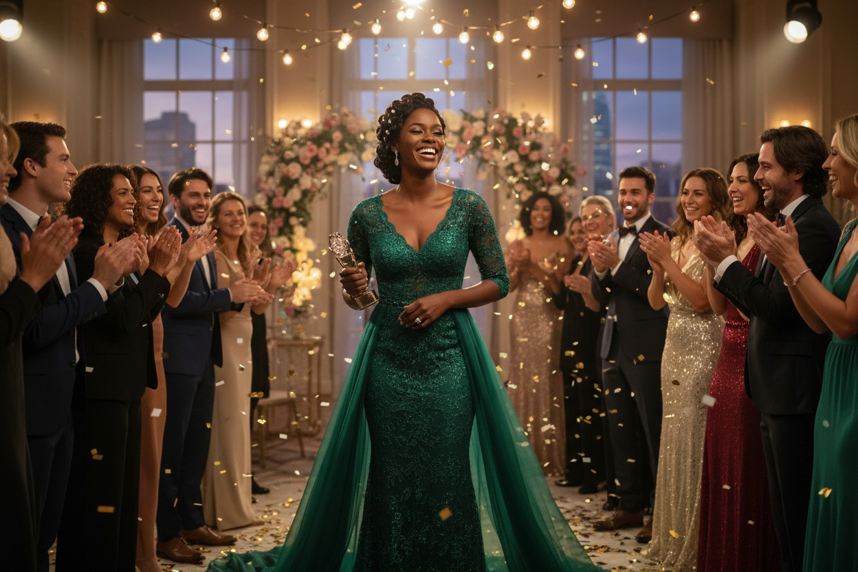 ATTENTION SPELL A BLACK WOMAN enjoying attention