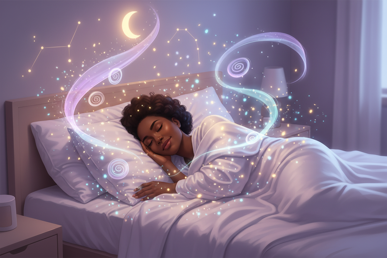 BLACK WOMAN SLEEPS WELL BECAUSE OF MAGIC