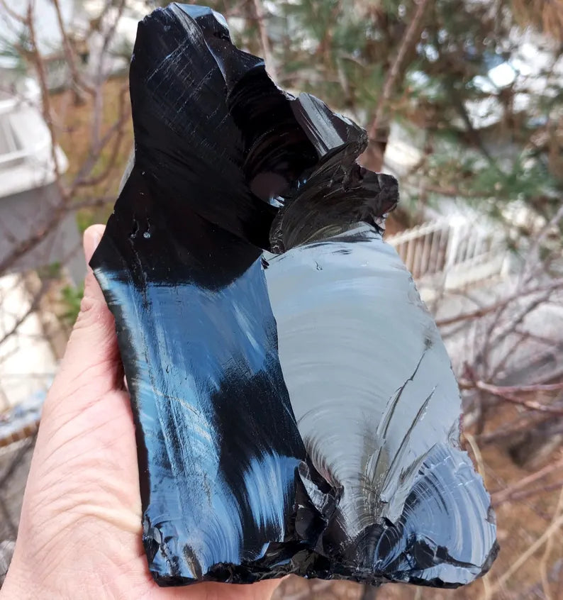 LARGE OBSIDIAN ROCK  (6 LBS)